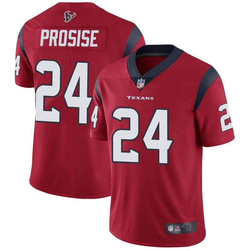 Men's Houston Texans #24 C.J. Prosise New Red Vapor Untouchable Limited Stitched NFL Jersey